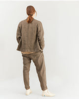 Pas de Calais Linen Tailored Jacket in Khaki