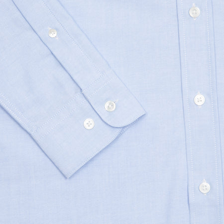 Portuguese Flannel Belavista Oxford Shirt in Open Blue 1