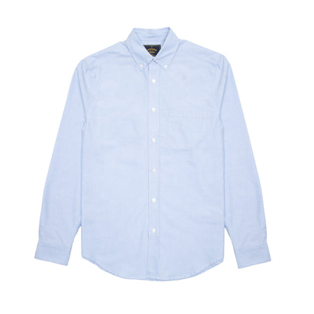 Portuguese Flannel Belavista Oxford Shirt in Open Blue 1