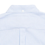 Portuguese Flannel Belavista Oxford Shirt in Light Blue Stripe 4