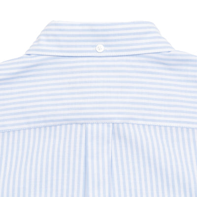 Portuguese Flannel Belavista Oxford Shirt in Light Blue Stripe 4