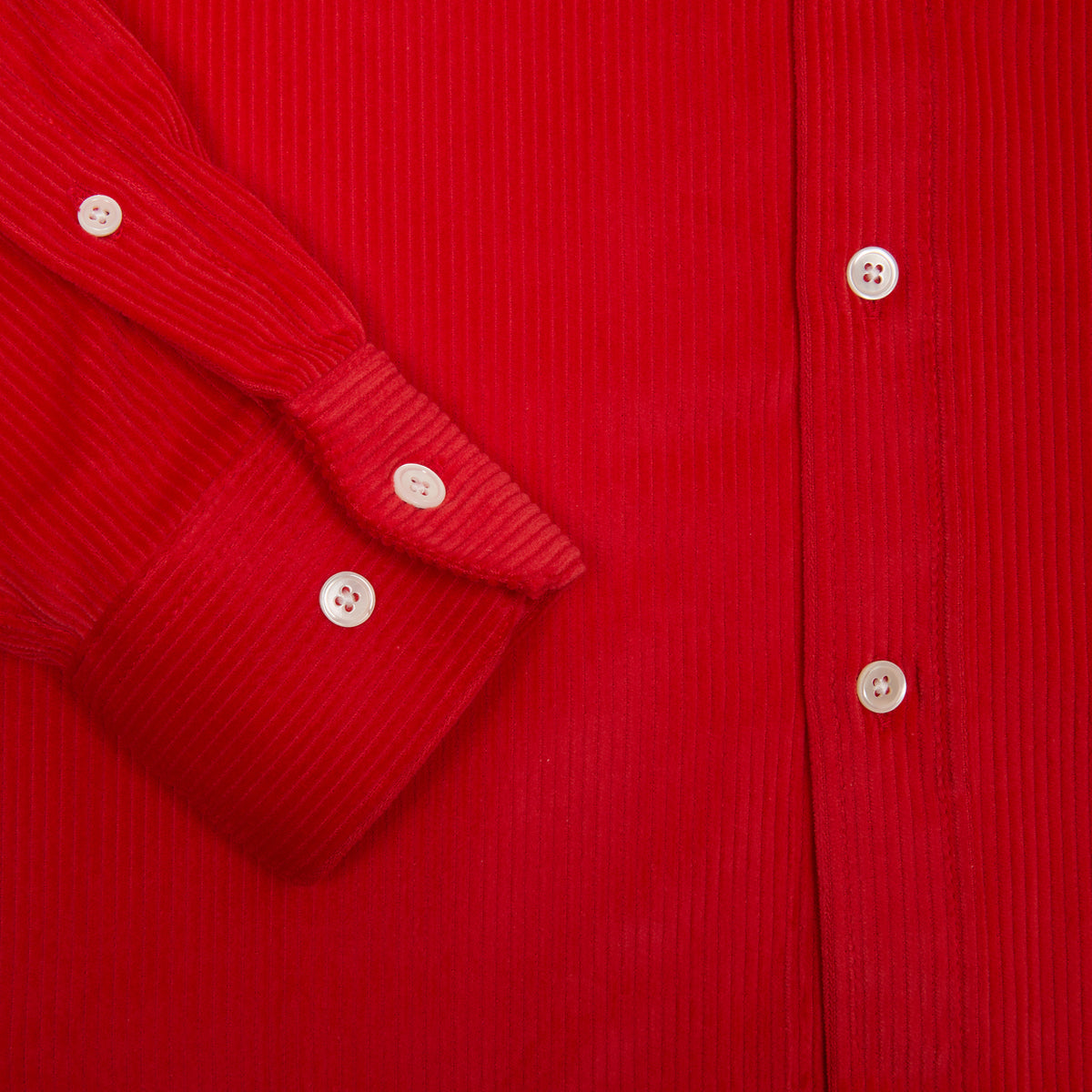 Portuguese Flannel Lobo Corduroy Shirt in Race Red