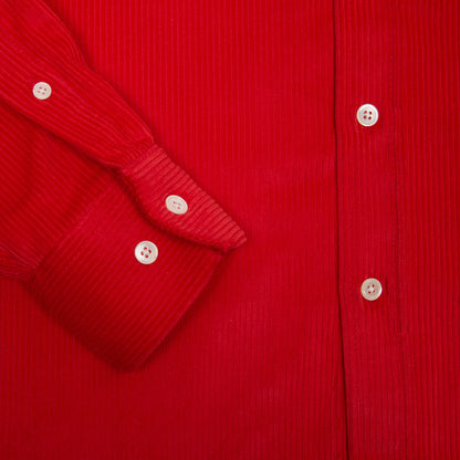 Portuguese Flannel Lobo Corduroy Shirt in Race Red