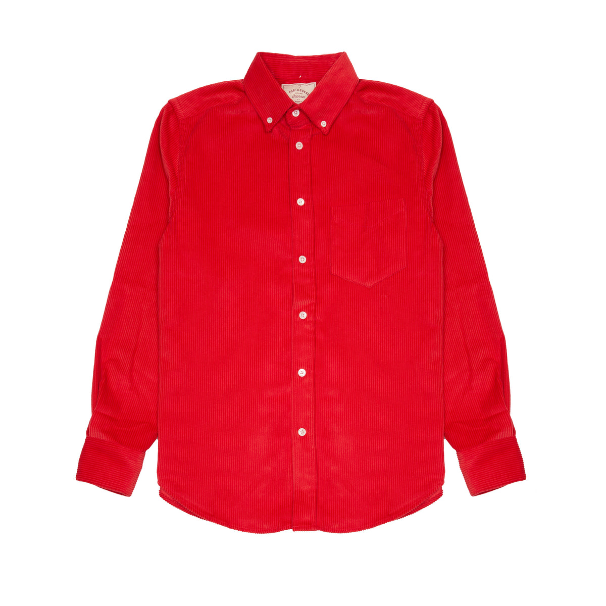 Portuguese Flannel Lobo Corduroy Shirt in Race Red
