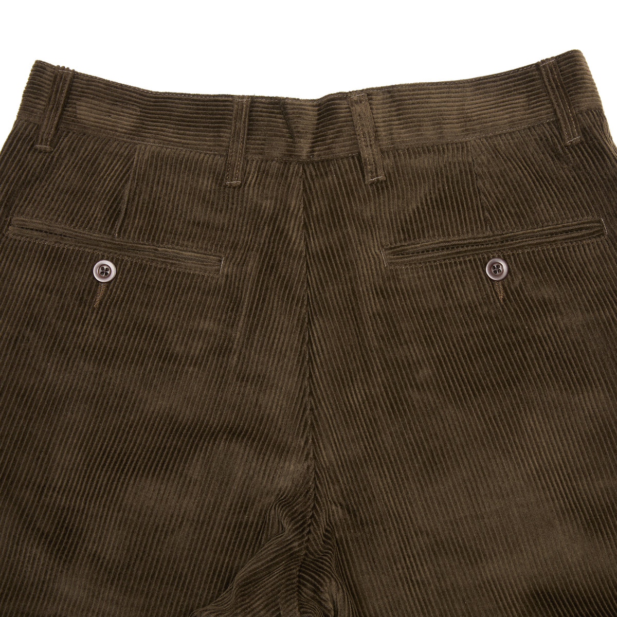 Portuguese Flannel Corduroy Trousers in Olive