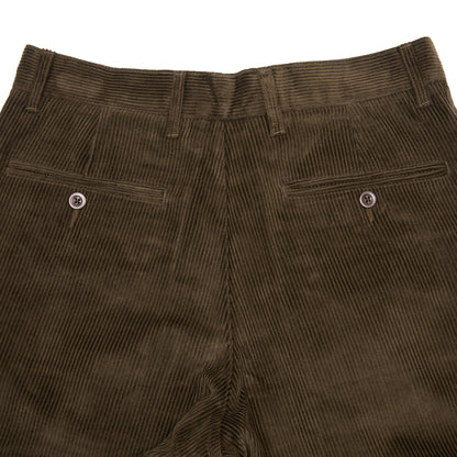 Portuguese Flannel Corduroy Trousers in Olive