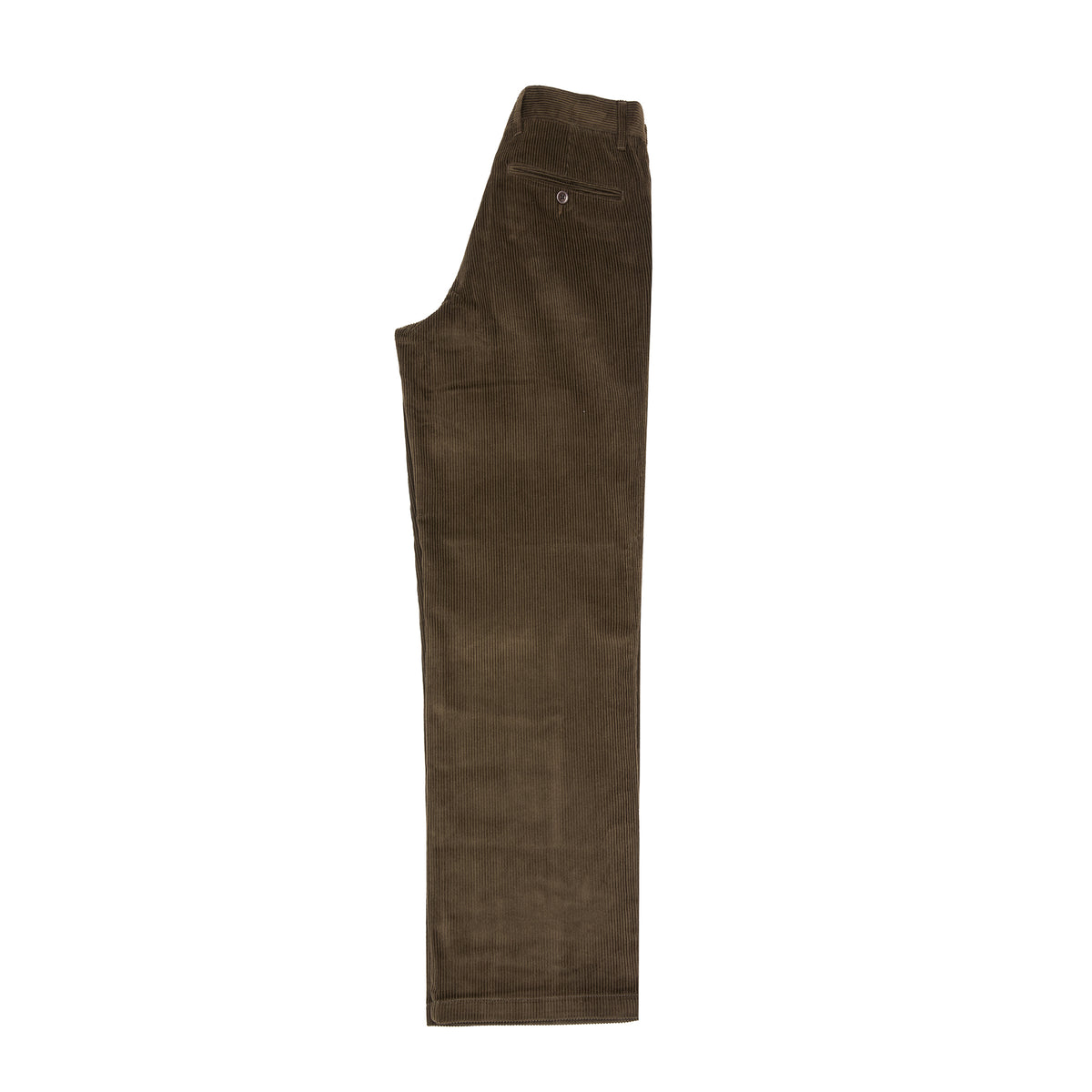 Portuguese Flannel Corduroy Trousers in Olive