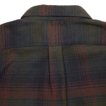 Portuguese Flannel Old Pine Shirt in Navy-Green Plaid