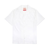 Portuguese Flannel Flame Camp Collar Shirt in White 1