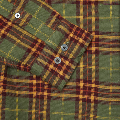 Portuguese Flannel Hoop Shirt in Green Plaid