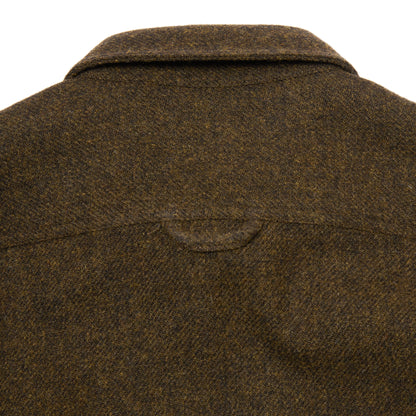 Portuguese Flannel Wool Field Overshirt in Old Forest