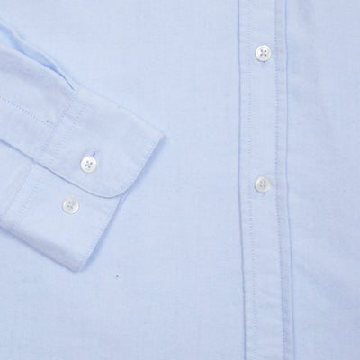 Portuguese Flannel Brushed Oxford Shirt in Blue