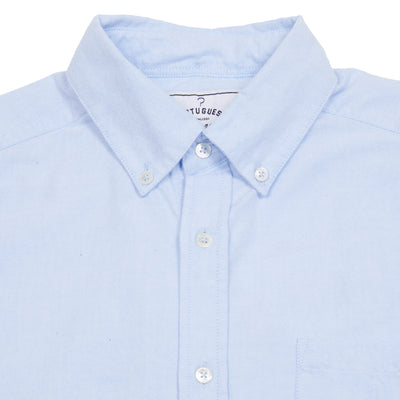 Portuguese Flannel Brushed Oxford Shirt in Blue