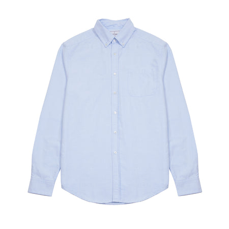 Portuguese Flannel Brushed Oxford Shirt in Blue
