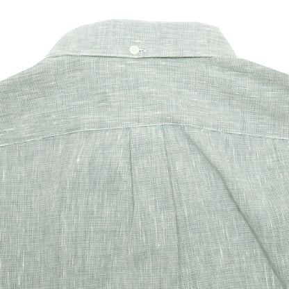 Portuguese Flannel Granular Cotton/ Linen Oxford Shirt in Green