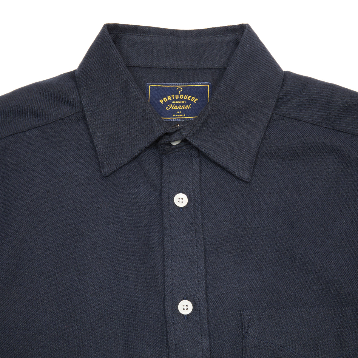 Portuguese Flannel Teca Shirt in Navy