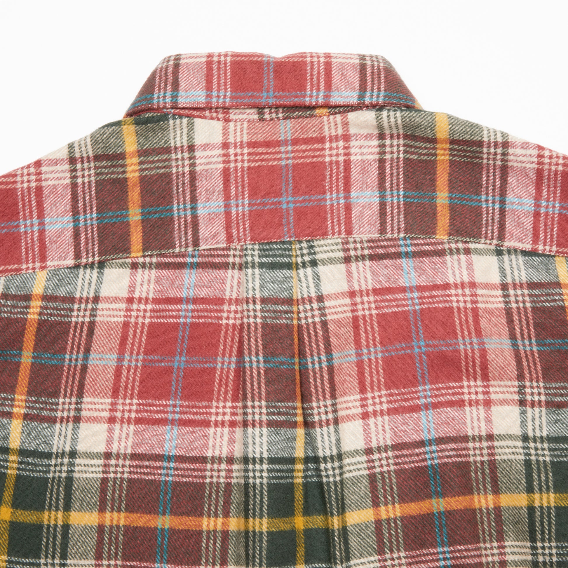 Portuguese Flannel Albi Flannel Shirt in Coral/Green Check