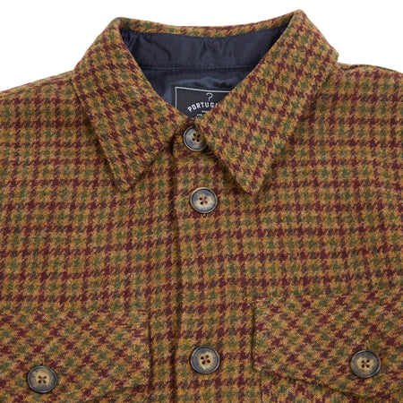 Portuguese Flannel Valle Wool Overshirt in Forest