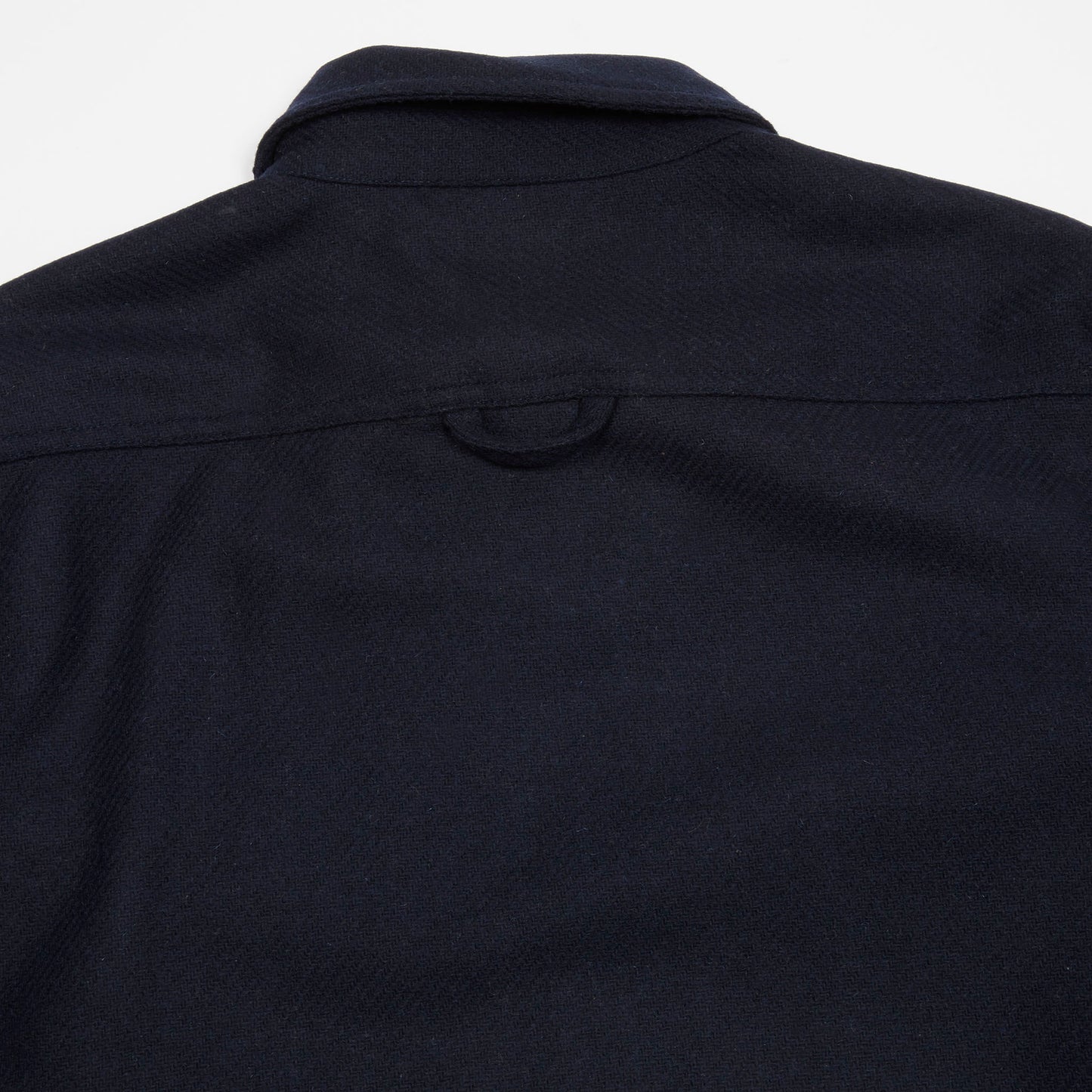 Portuguese Flannel Field Wool Overshirt in Navy 4