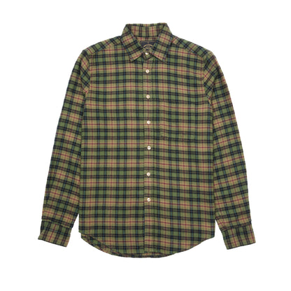 Portuguese Flannel Parque Flannel Shirt in Green Check
