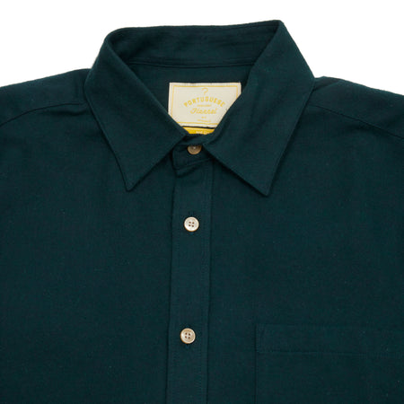 Portuguese Flannel Teca Shirt in Green