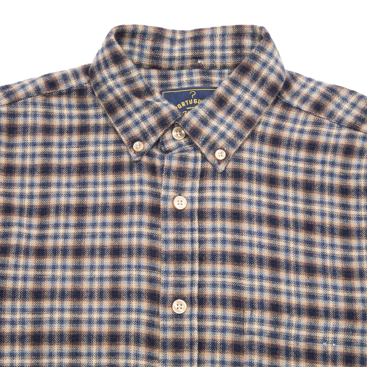 Portuguese Flannel Vouga Button Down Flannel Shirt in Blue Check