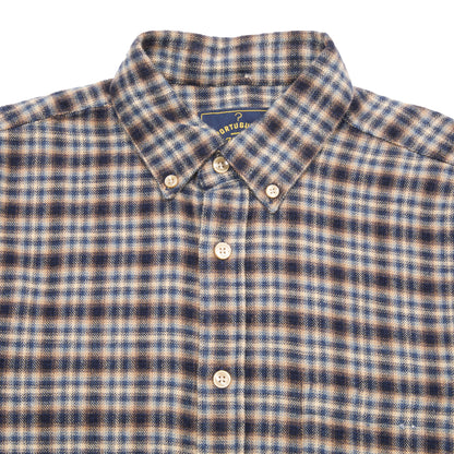 Portuguese Flannel Vouga Button Down Flannel Shirt in Blue Check