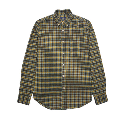 Portuguese Flannel Vouga Button Down Flannel Shirt in Green Check