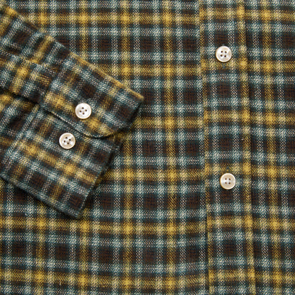 Portuguese Flannel Vouga Button Down Flannel Shirt in Green Check