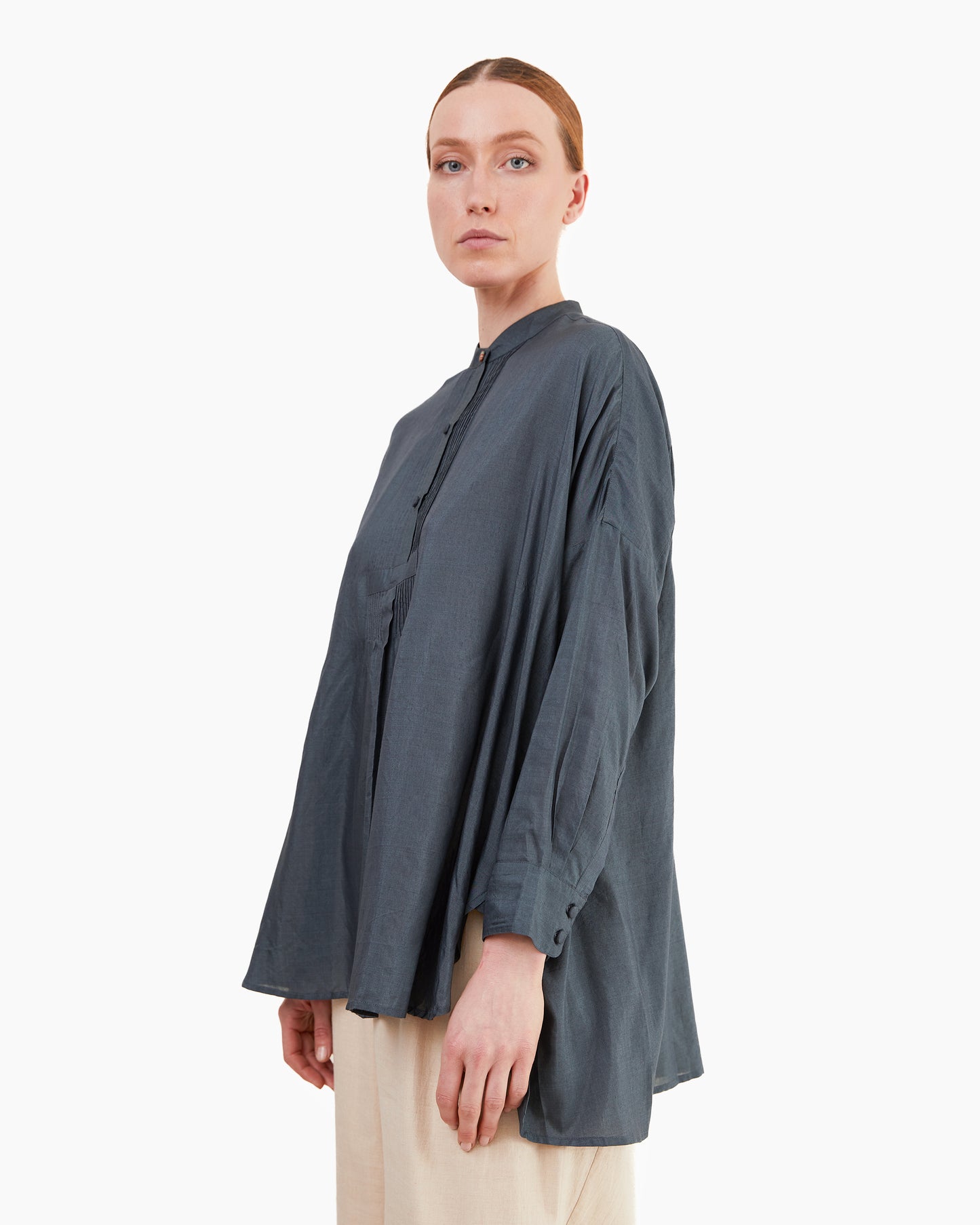 Runaway Bicycle Koby Long Blouse in Charcoal