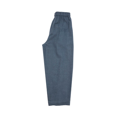 Runaway Bicycle Jim Pleated Pants in Charcoal Grey Handloom Merino Wool