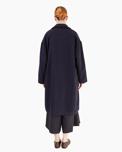 Runaway Bicycle Steve Merino Coat in Ultramarine