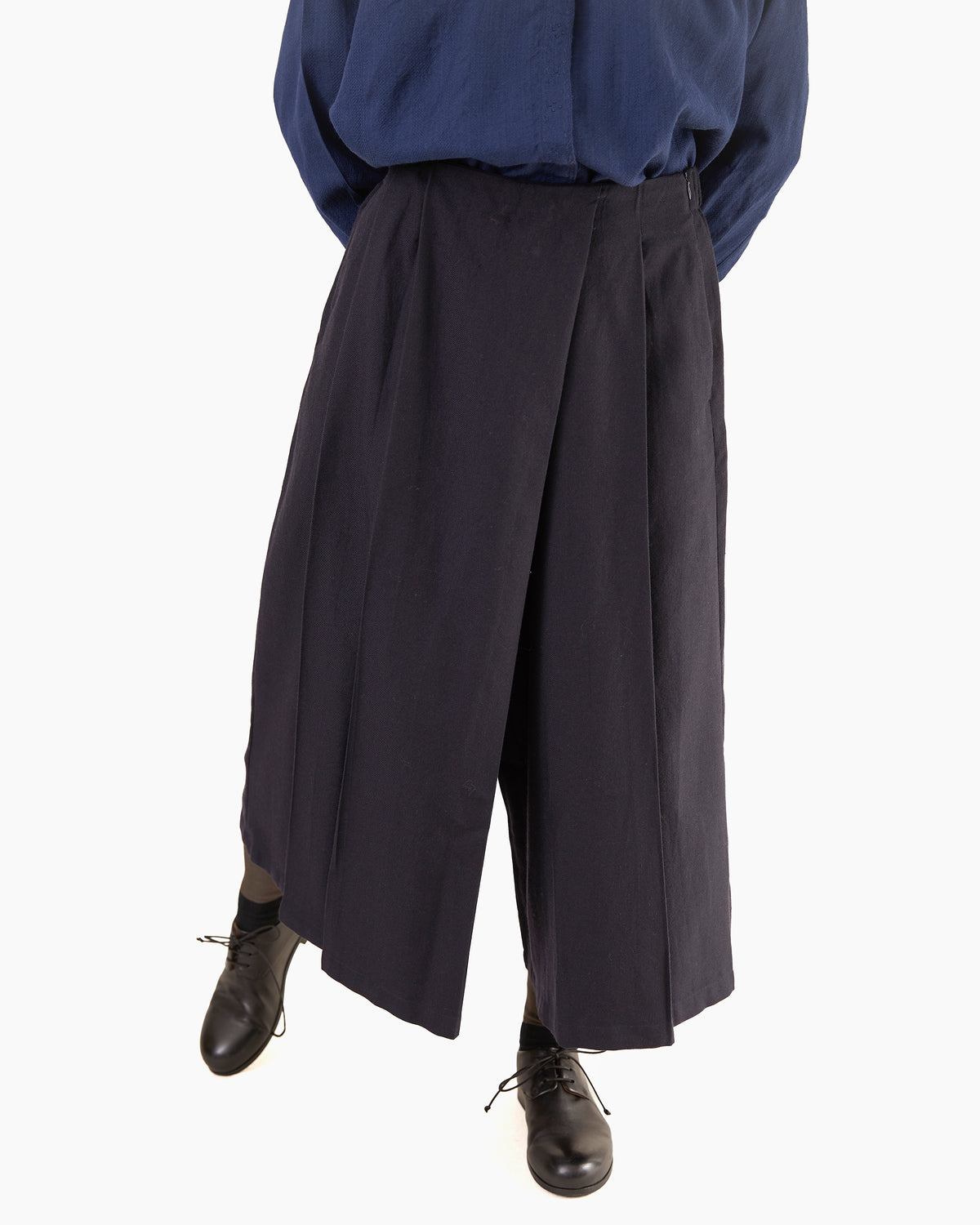 Runaway Bicycle Brynn Merino Culottes in Midnight Blue