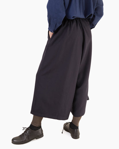 Runaway Bicycle Brynn Merino Culottes in Midnight Blue