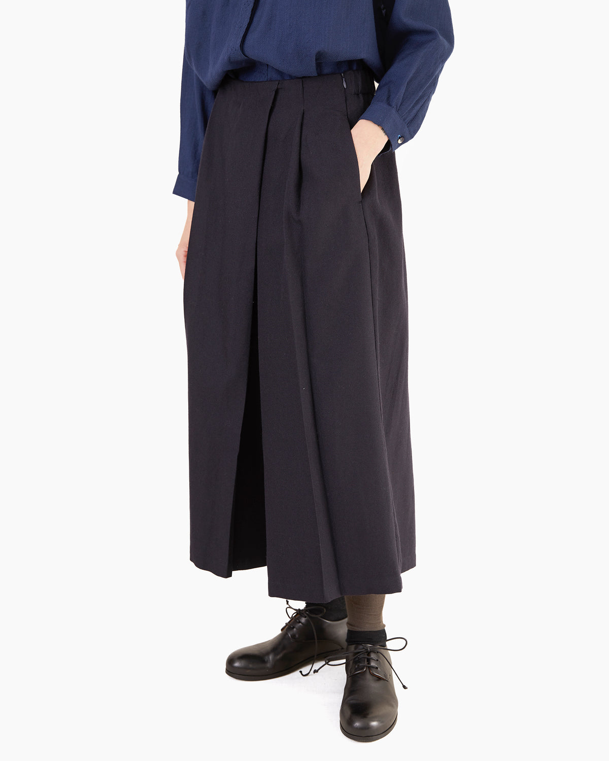 Runaway Bicycle Brynn Merino Culottes in Midnight Blue
