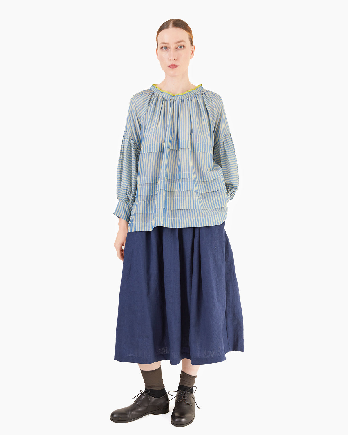 Runaway Bicycle Lenny Merino Skirt in Indigo