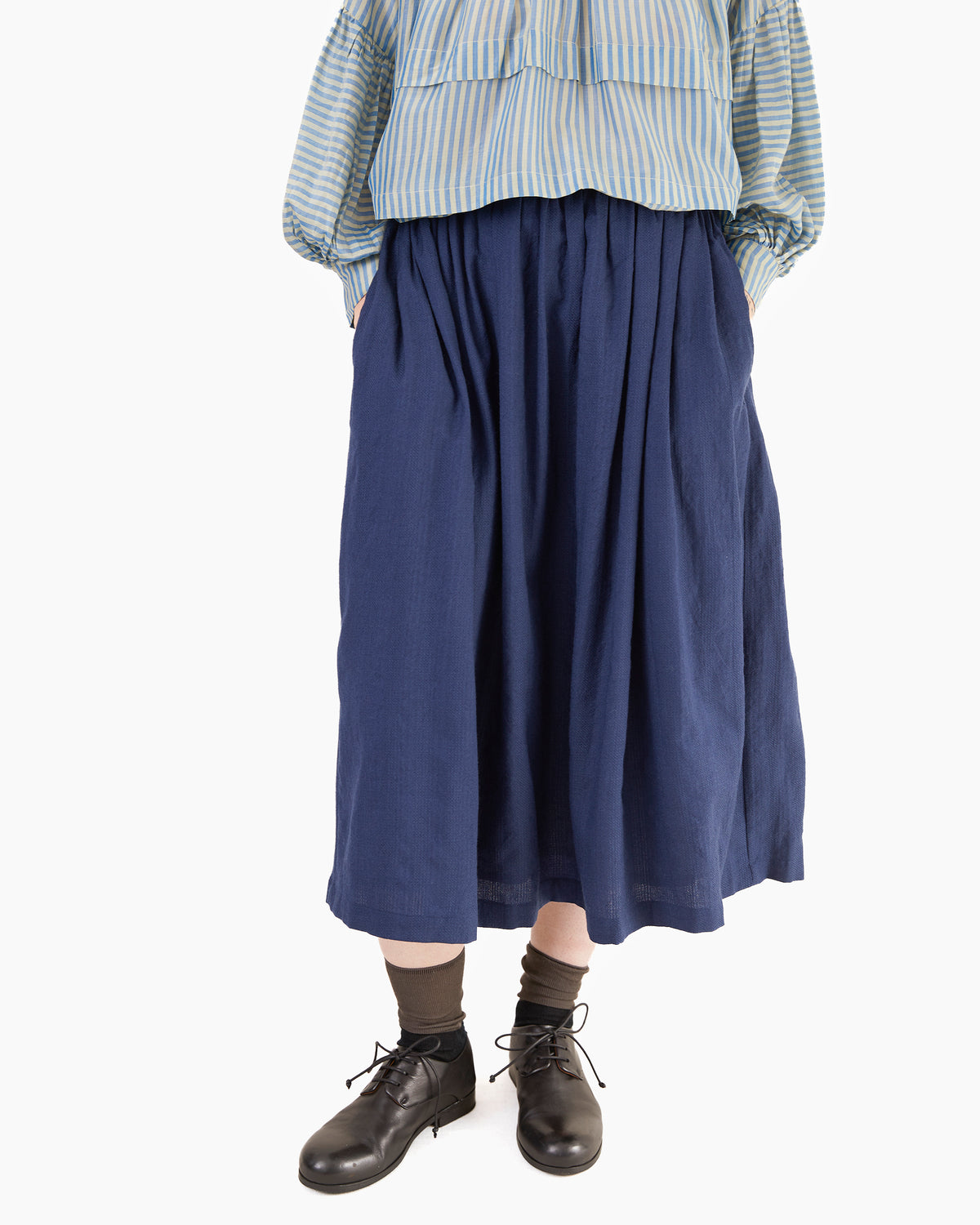 Runaway Bicycle Lenny Merino Skirt in Indigo