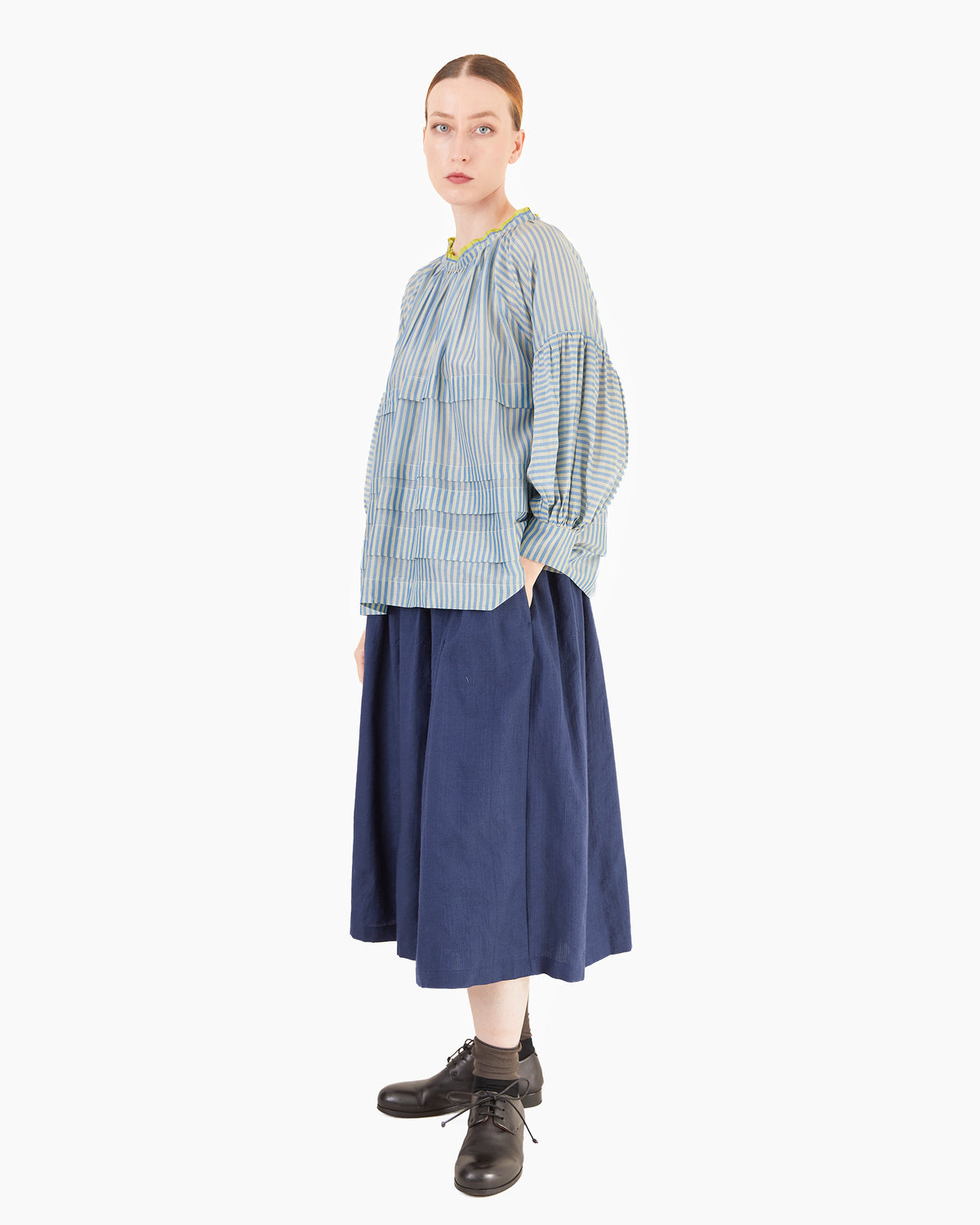 Runaway Bicycle Lenny Merino Skirt in Indigo