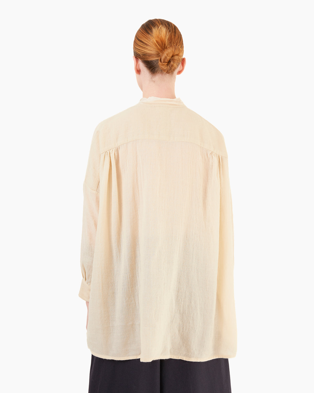 Runaway Bicycle Colby Merino Blouse in Alabaster