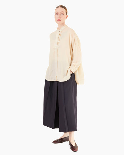 Runaway Bicycle Colby Merino Blouse in Alabaster