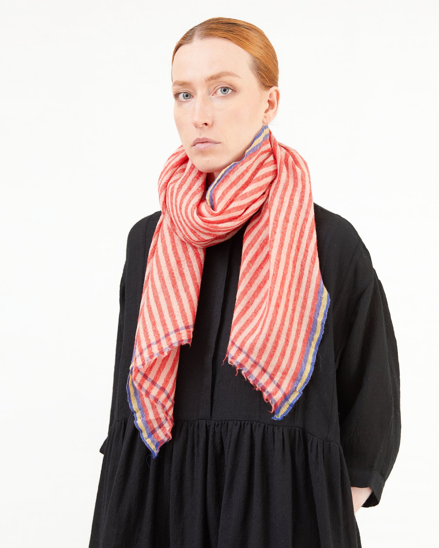 Runaway Bicycle Tess Scarf in Red Stripe