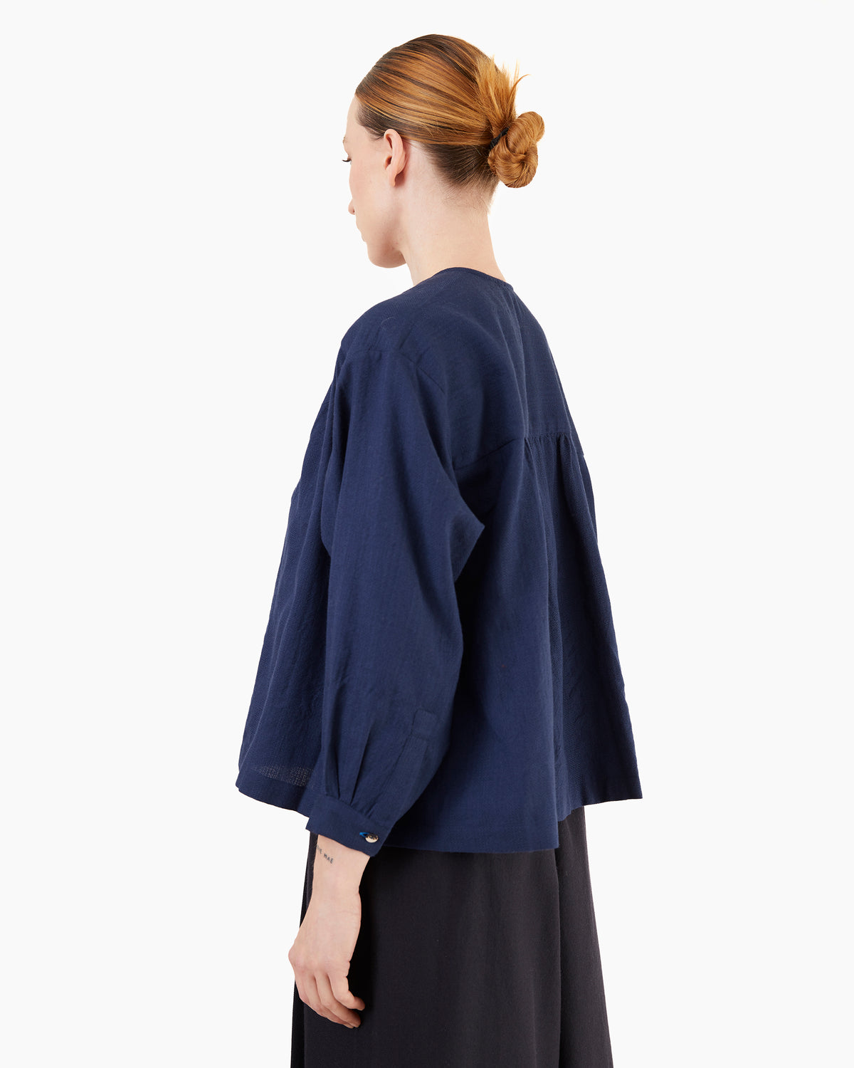 Runaway Bicycle Ira Merino Blouse in Indigo