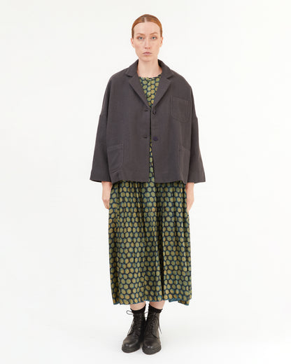 Runaway Bicycle Mel Dress in Blockprint Green