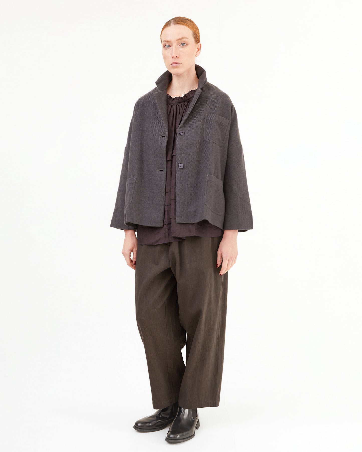 Runaway Bicycle Carl Short Jacket in Charcoal