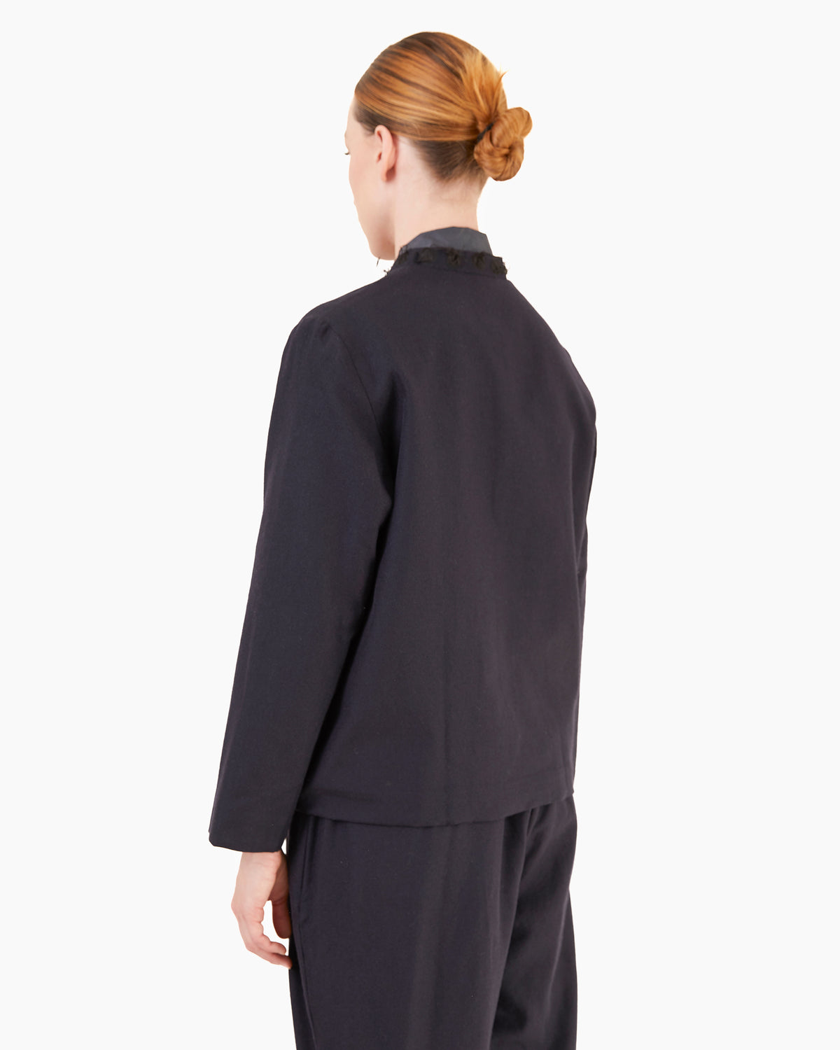 Runaway Bicycle Leo Short Merino Jacket in Midnight Blue