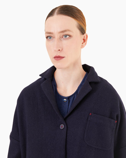 Runaway Bicycle Carl Merino Jacket in Dark Ultramarine