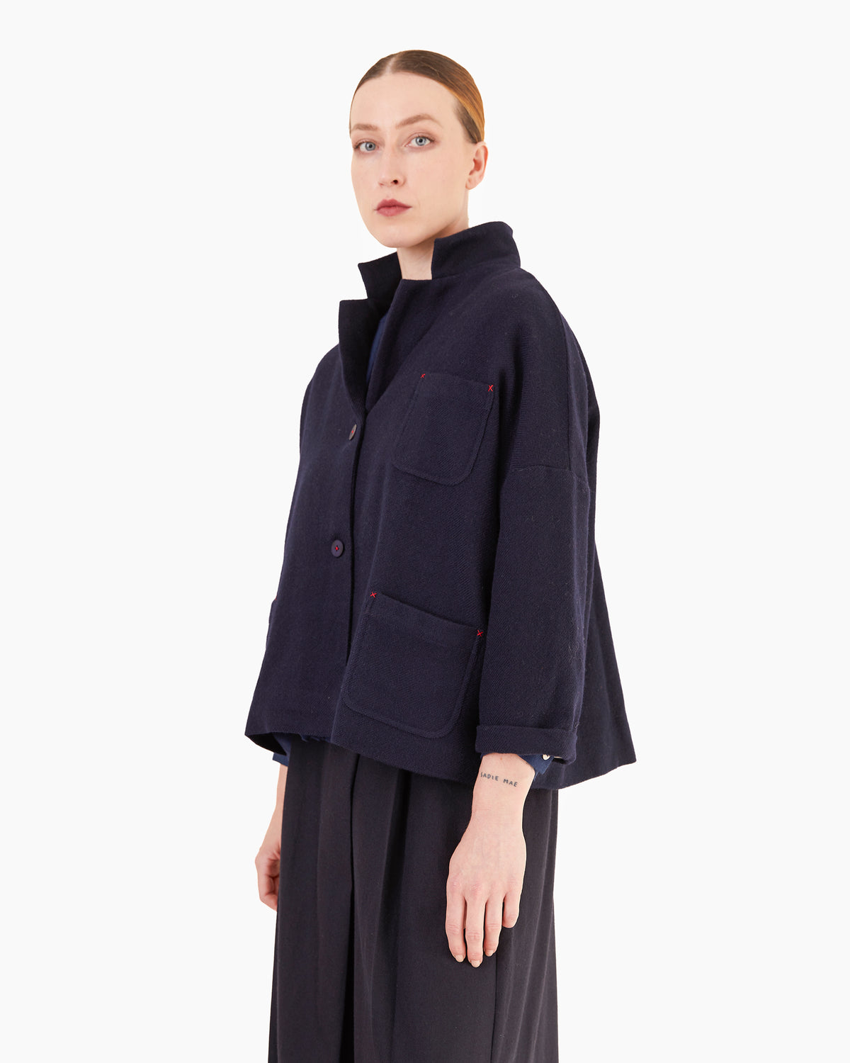 Runaway Bicycle Carl Merino Jacket in Dark Ultramarine