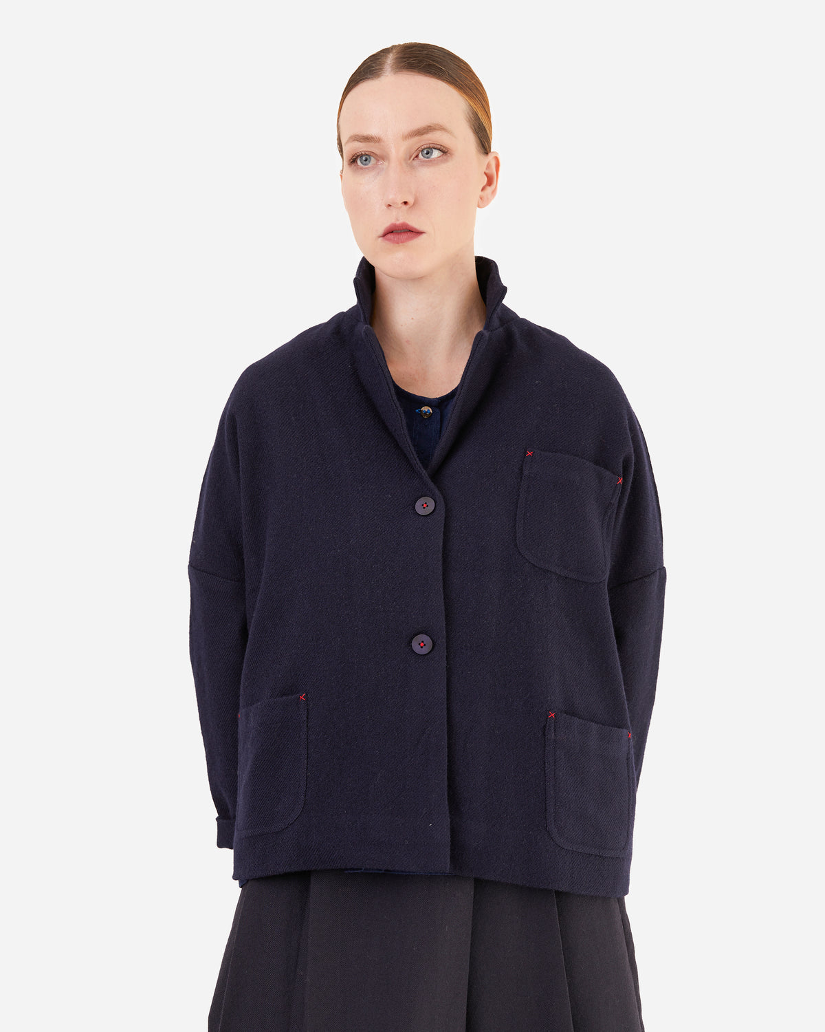 Runaway Bicycle Carl Merino Jacket in Dark Ultramarine