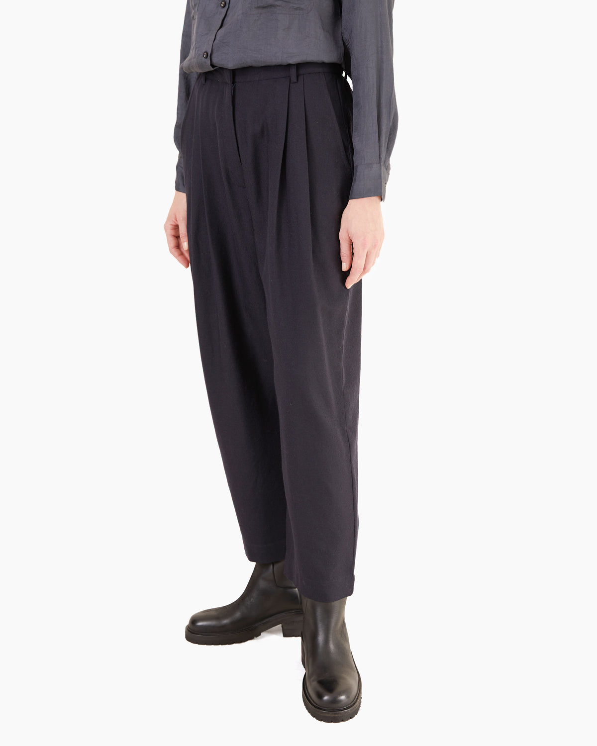Runaway Bicycle Greta Merino Pants in Midnight Blue