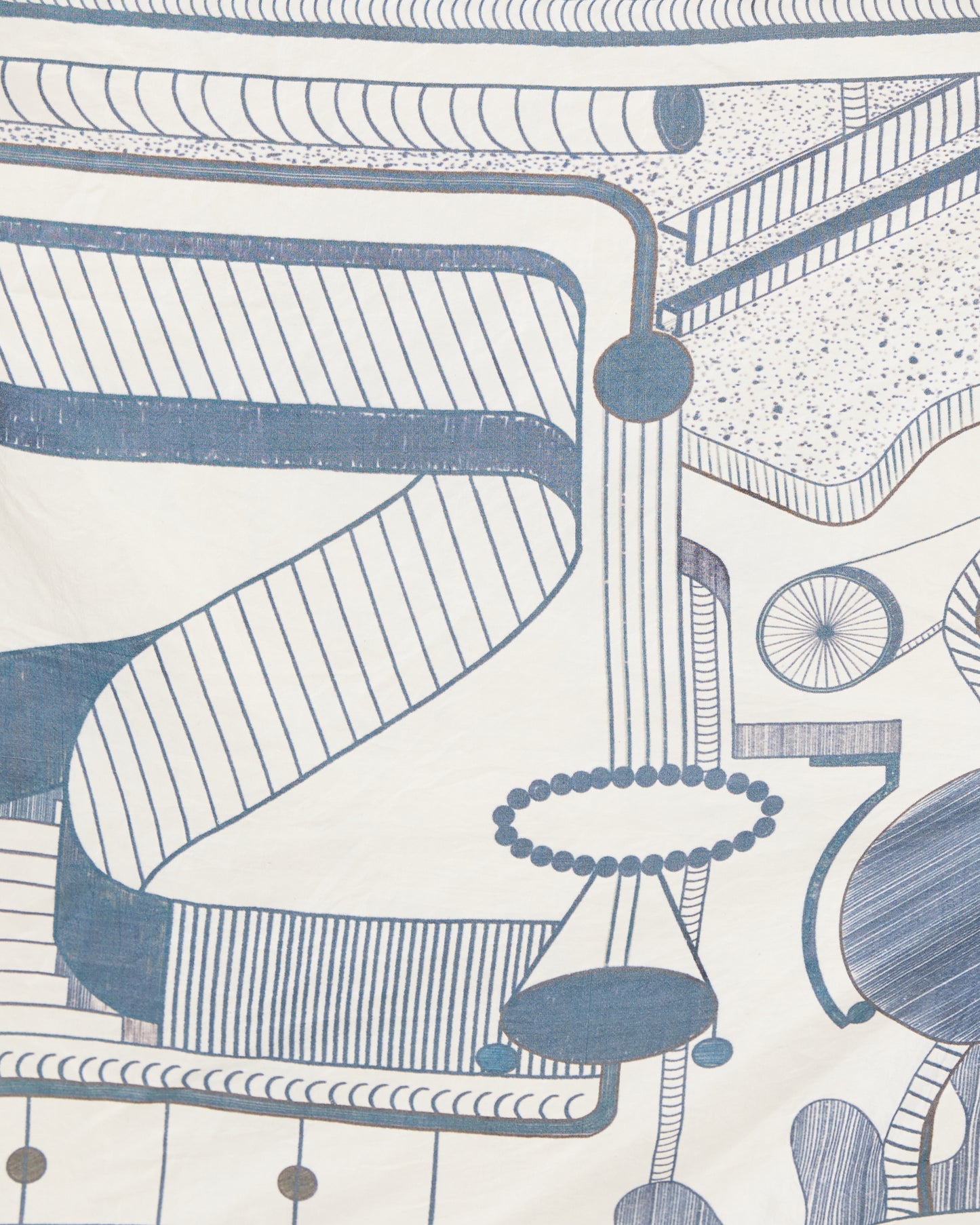 Runaway Bicycle Eddy Printed Silk Scarf
